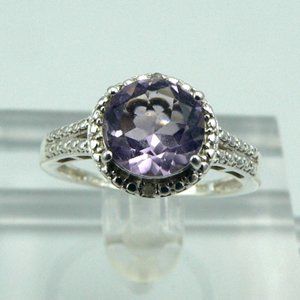 Sz 9 Genuine Rose De France Amethyst Ring NWOT